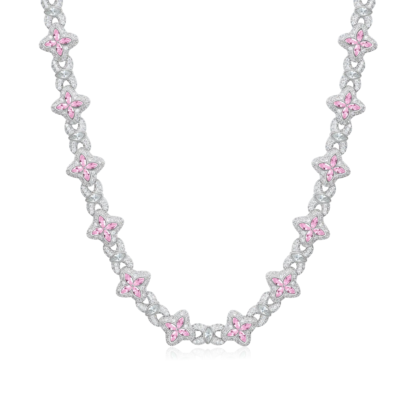 Collar de trébol luminoso helado