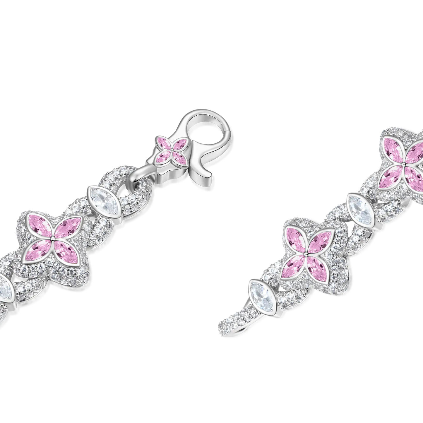 Collar de trébol luminoso helado