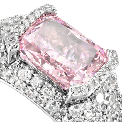 Crushed Ice Emerald Cut Ring