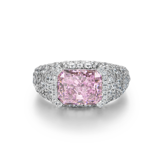 Crushed Ice Emerald Cut Ring